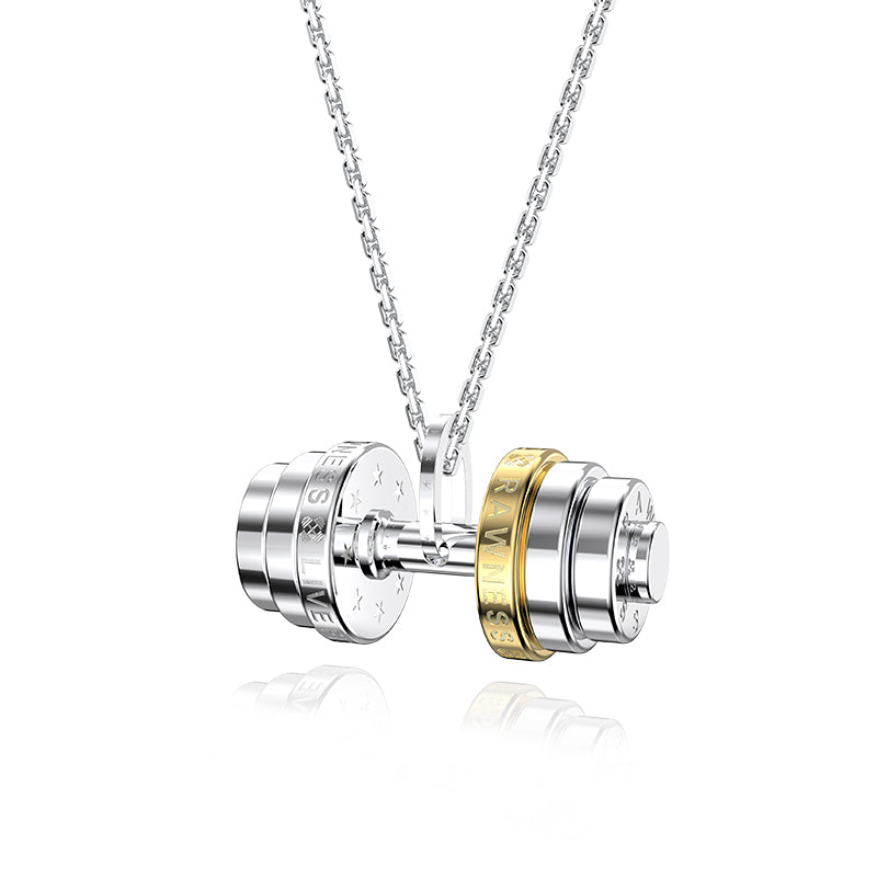 Classic Barbell Pendant Necklace