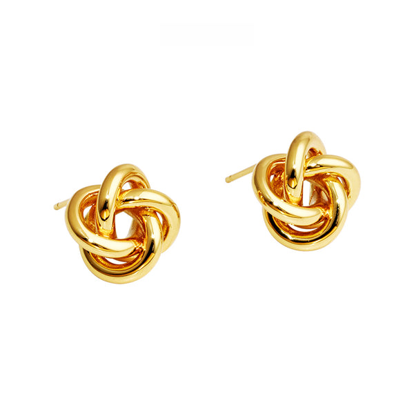 ICE ROCK - Gold Wire Ball Ear Studs
