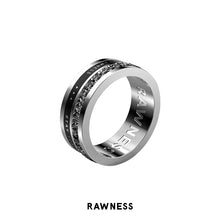 Load image into Gallery viewer, Black Ceramic Iced Ring