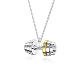 Classic Barbell Pendant Necklace