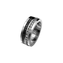 Load image into Gallery viewer, Black Ceramic Iced Ring