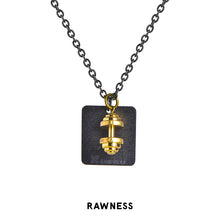 Load image into Gallery viewer, Barbell &amp; Dog Tag Necklace