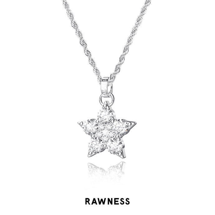 Diamond Star Rope Chain Necklace