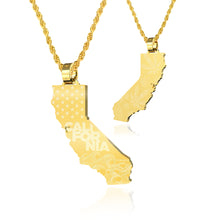 Load image into Gallery viewer, California State Map Pendant Necklace