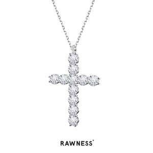 Classic Diamond Cross Necklace Stackable Set