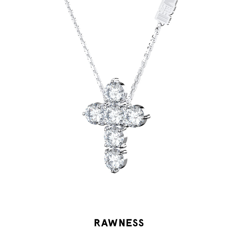 Iced-out Diamond Cross Necklace