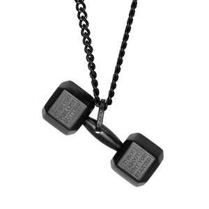 Mens Dumbbell Necklace