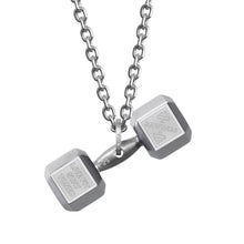 Load image into Gallery viewer, Mens Dumbbell Necklace