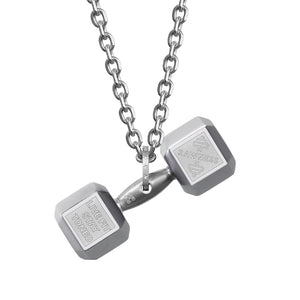 Mens Dumbbell Necklace