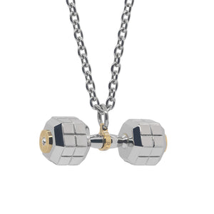 Mens Dumbbell Necklace