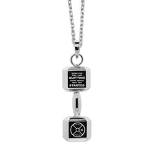 Load image into Gallery viewer, Mens Dumbbell Necklace