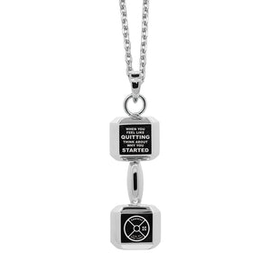 Mens Dumbbell Necklace