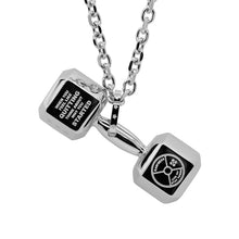 Load image into Gallery viewer, Mens Dumbbell Necklace