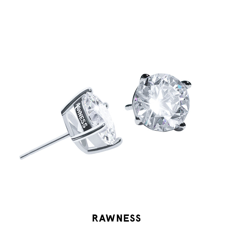 Moissanite Ear Stud in 4mm/6mm/8mm/10mm