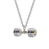 Diamond-Cut Dumbbell Necklace