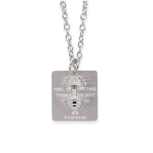 Barbell & Dog Tag Necklace