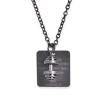 Barbell & Dog Tag Necklace