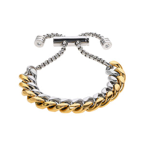 Gold & Silver Elegant Cuban Bracelet