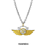 Golden Wing Weight Plate Necklace