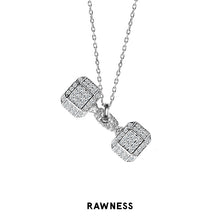 Load image into Gallery viewer, Dumbbell Necklace Full Diamond Premium Series