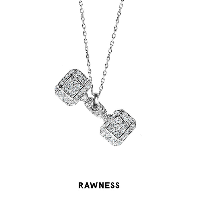 Dumbbell Necklace Full Diamond Premium Series