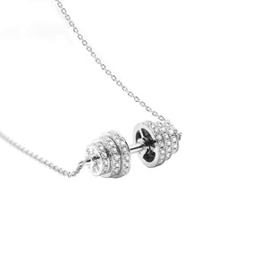 Elegant Full Diamond Barbell Choker Necklace