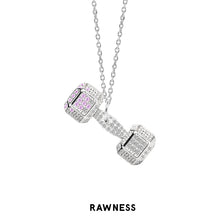 Load image into Gallery viewer, Dumbbell Necklace Full Diamond Premium Series