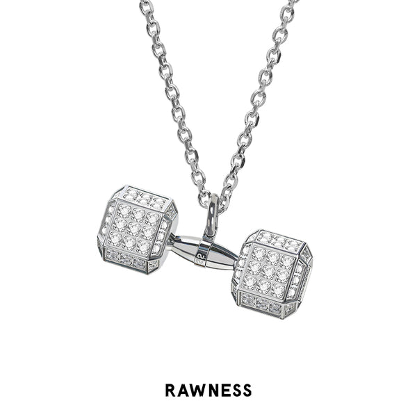 Iced-out Dumbbell Necklace