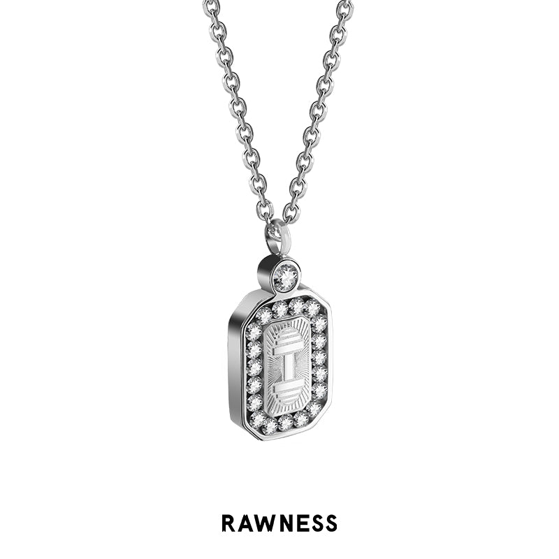 Live Fit Diamond Barbell Pendant Necklace