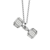 Iced-out Dumbbell Necklace