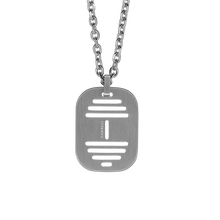 Load image into Gallery viewer, Hollow Barbell Military Plate Necklace